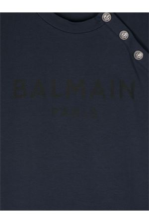 tshirt in cotone blu BALMAIN PARIS KIDS | BV8Q71Z2389649NE